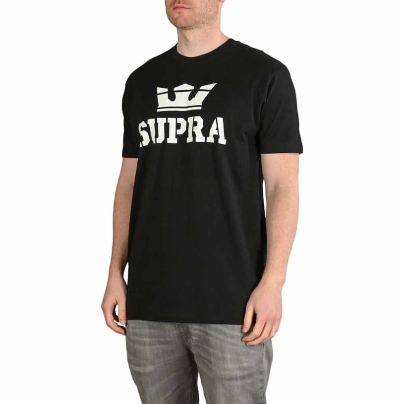 Supra Boven S/s T-shirt Zwart/wit