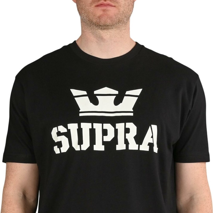 Supra Boven S/s T-shirt Zwart/wit