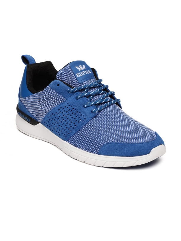 Heren Schaar Nubuck Sneakers Supra Blauw
