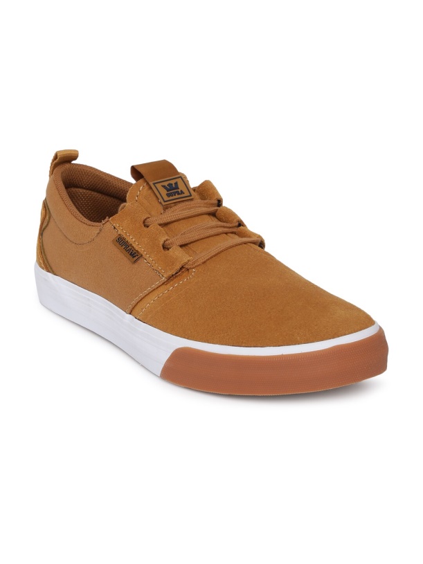 Heren Flow Sneakers Supra Tan Bruin