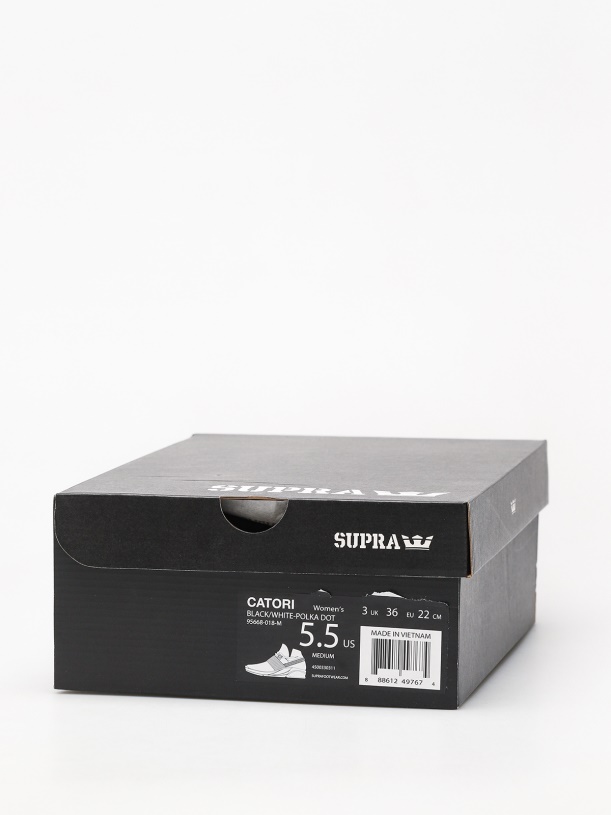 Supra Catori Schoenen Wmn Zwart/wit Gestippeld