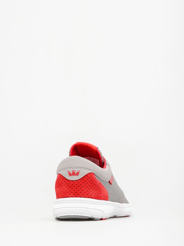 Supra Schoenen Hamerloop Grijs Rood